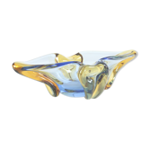 Vintage art glass bowl by Frantisek Zemek, Skrdlovice, Czechoslovakia 1960s