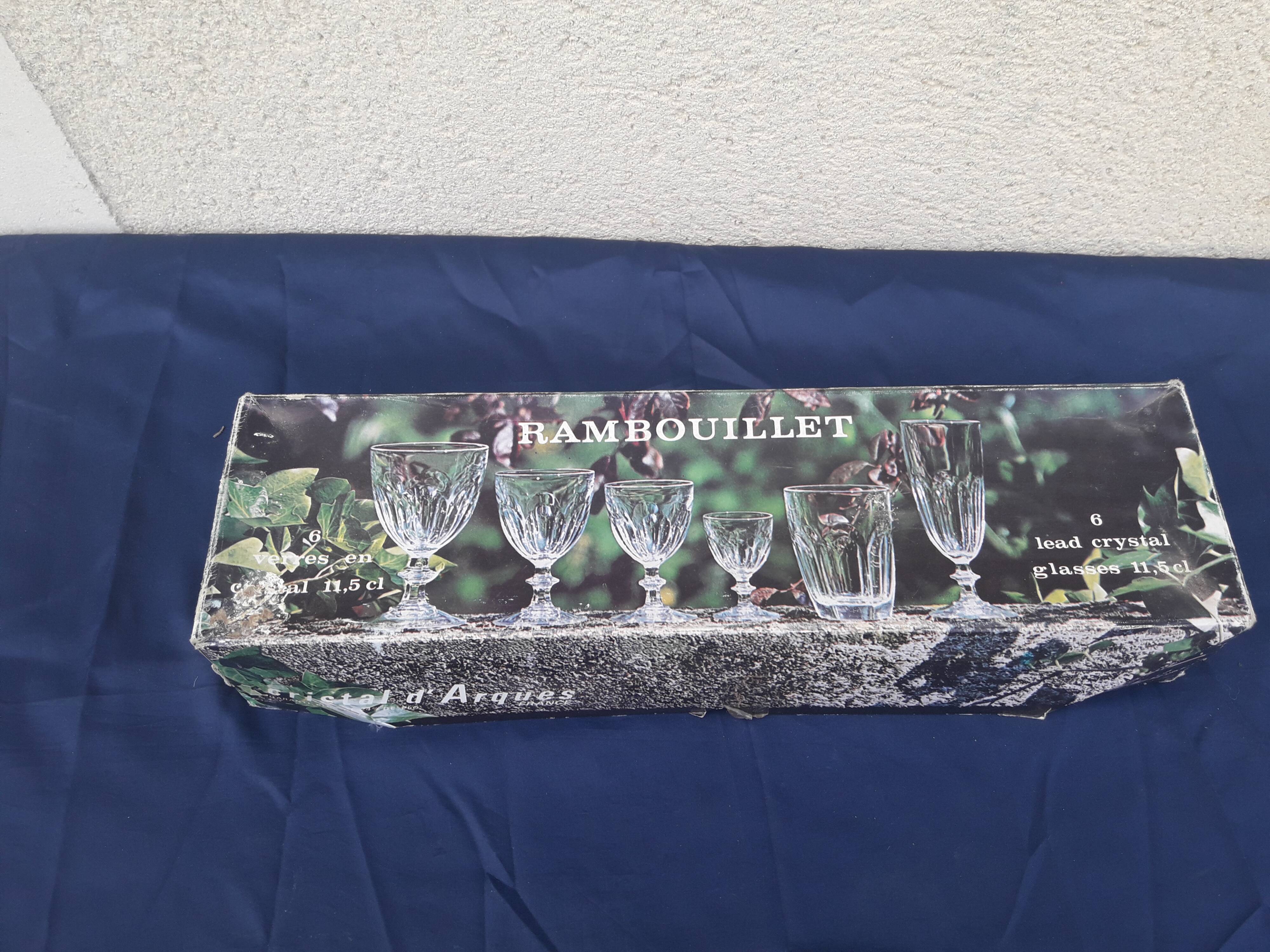 6 Crystal glasses model Rambouillet 11.5 cl height 10.5 cm