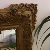 Golden ornate antique mirror 75x110cm
