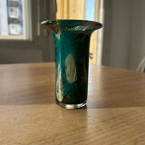 Vintage blown glass vase Mdina Glass, Malta – turquoise tones and a