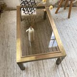 Table basse en laiton années 60