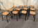 Set de 12 tabourets industriels noirs