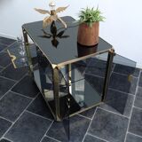 Bar Trolley in Brass & Smoked Glass by Mario Sabot, 1973