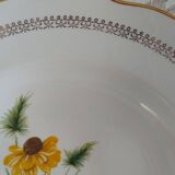 12 deep plates – Gien porcelain – Fanfare model – 1920s