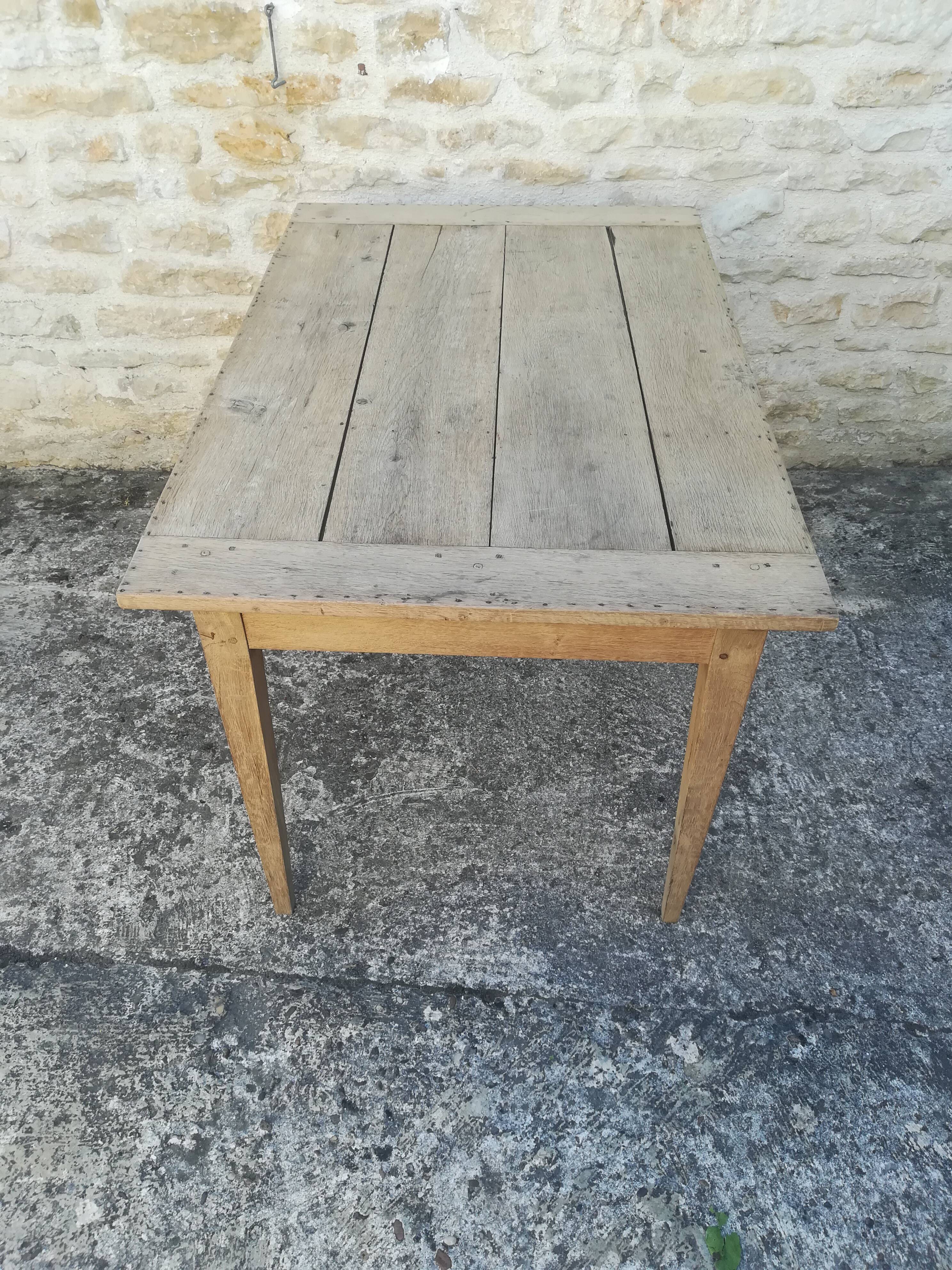 One drawer farm table