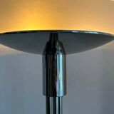 Lampadaire vintage moderniste « modèle 44 » Perzel métal chromé et verre sablé