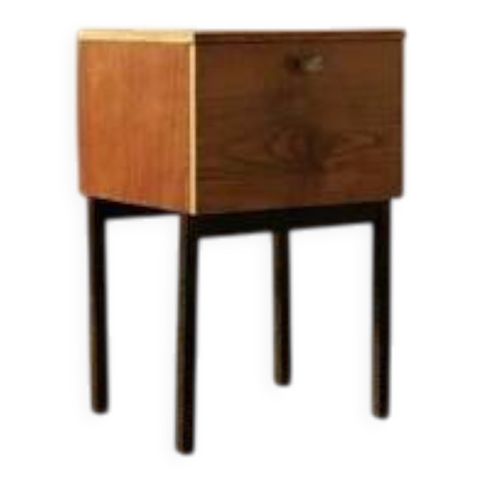 Table de chevet du milieu du siècle par UP Závody, table de nuit en noyer avec rangement.
