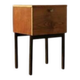 Mid-century bedside table by UP Závody, walnut nightstand with storage