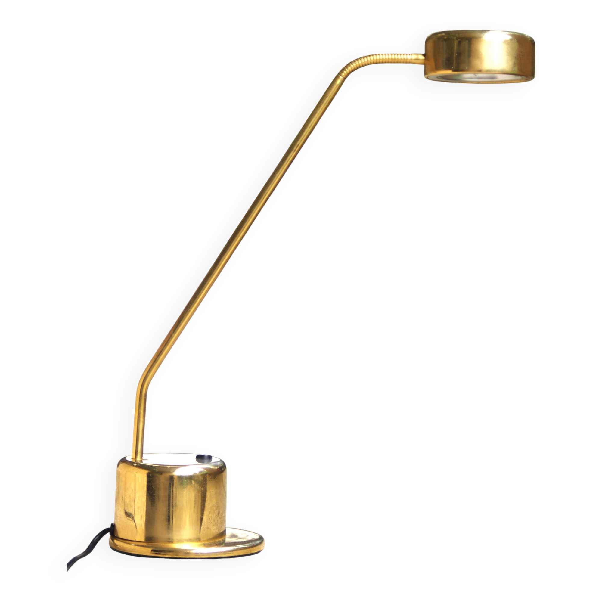 Table lamp in gilded brass, 1980s