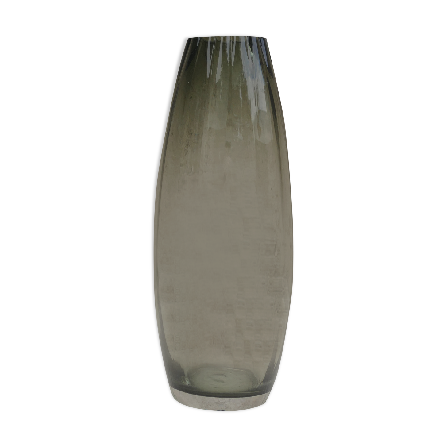 Vintage smoked glass vase
