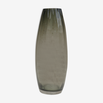 Vintage smoked glass vase