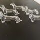 Transparent dachshund knife holder