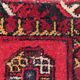 Tapis vintage fait main Ersari – 25 x 31 cm – Rouge éclatant - 1C969