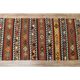 Tapis Kilim coloré en laine et coton fait main turc vintage des années 1970 98x405