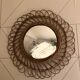 Vintage Rattan Witch Mirror