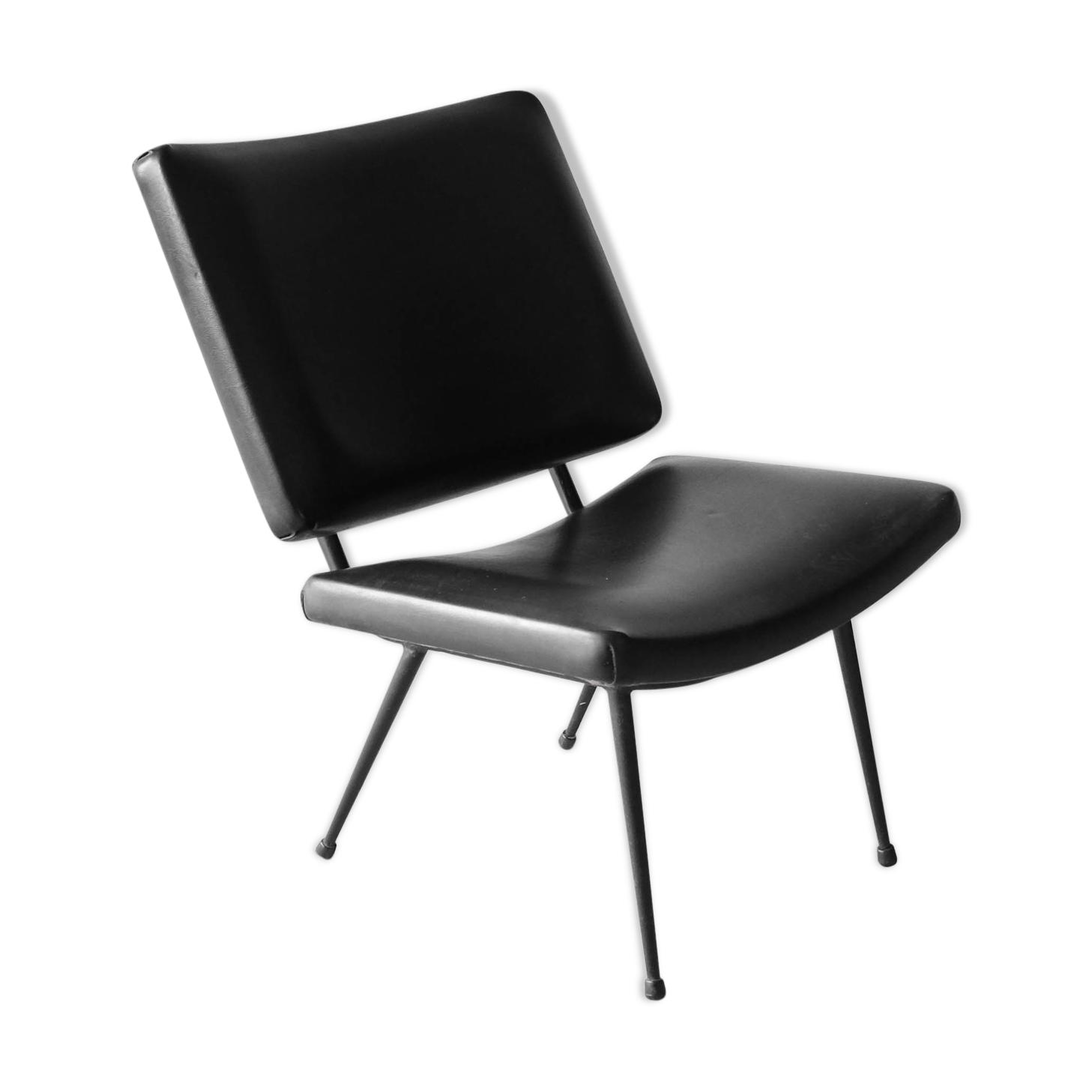 Armchair design vintage 60s black