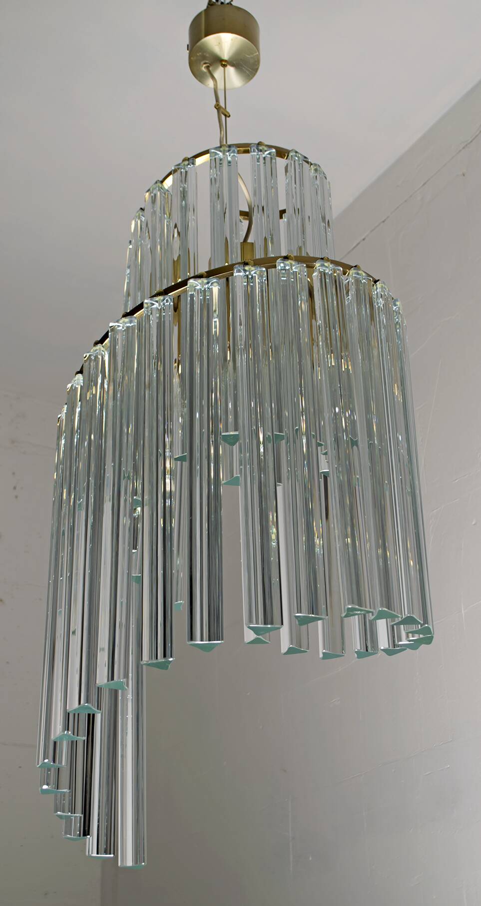 Pia Guidetti Crippa Mid-Century Modern Italian Murano Chandelier for Lumi