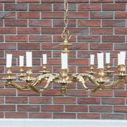Brass chandelier, Western Europe, mid 20th century.
