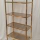 Gold and smoked glass shelf 1970