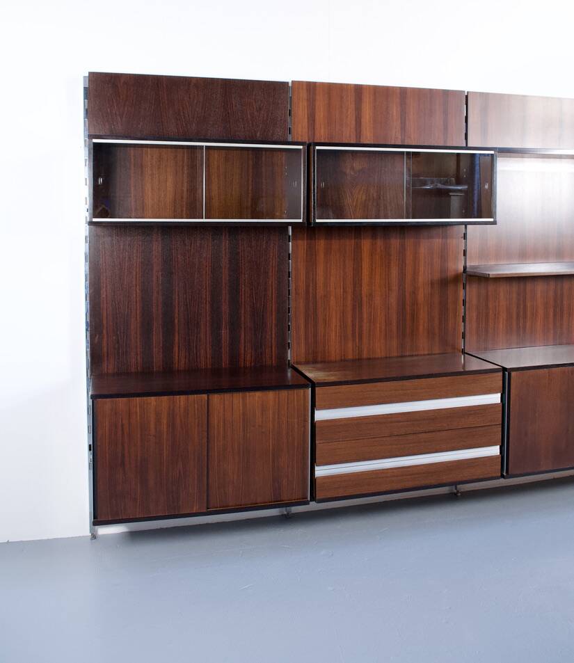 MODULAR SHELF ROSEWOOD ICO PARISI 1960s MIM ROMA PUBLISHER