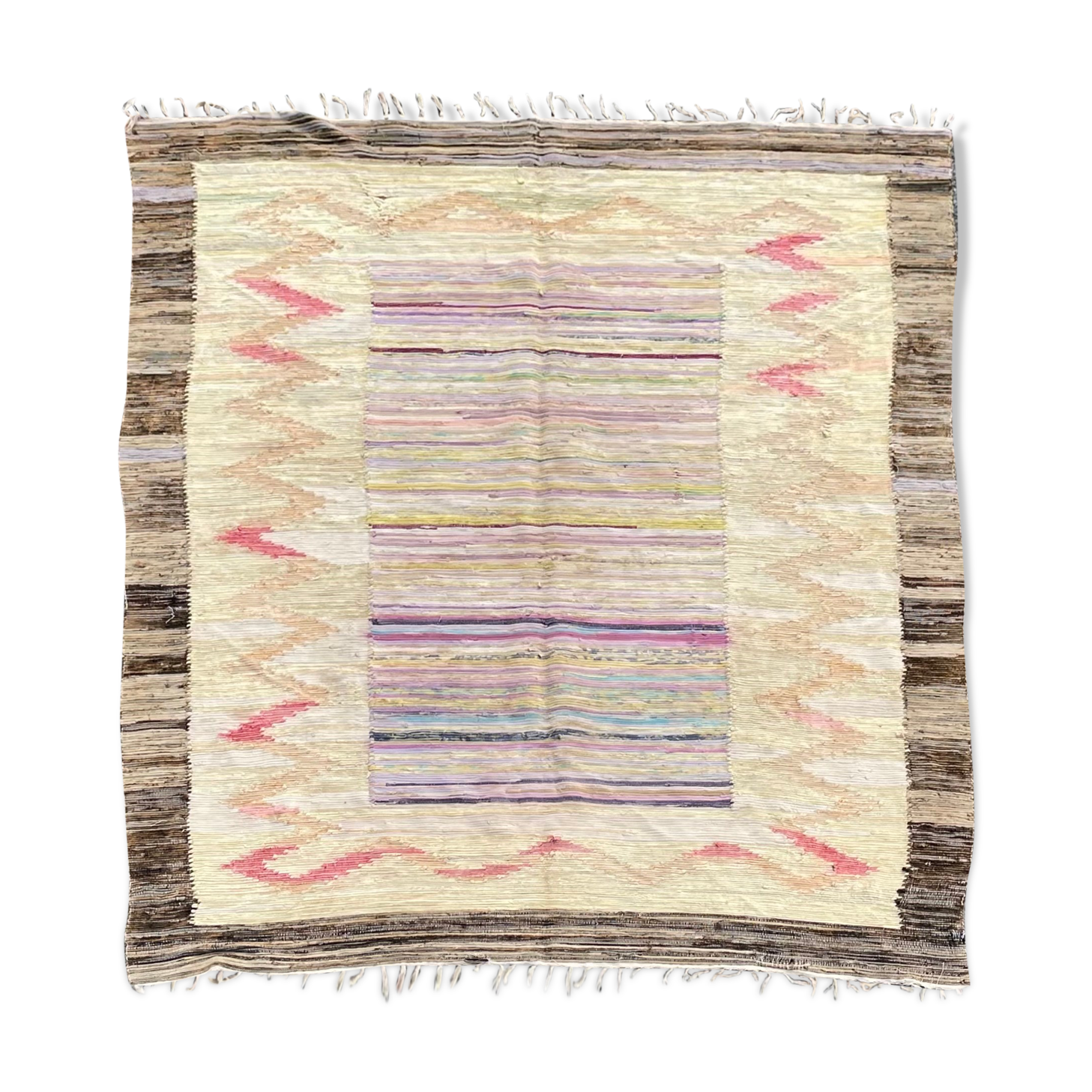 Carpet Berbere Boucherouite Kilim 190x230 Cm