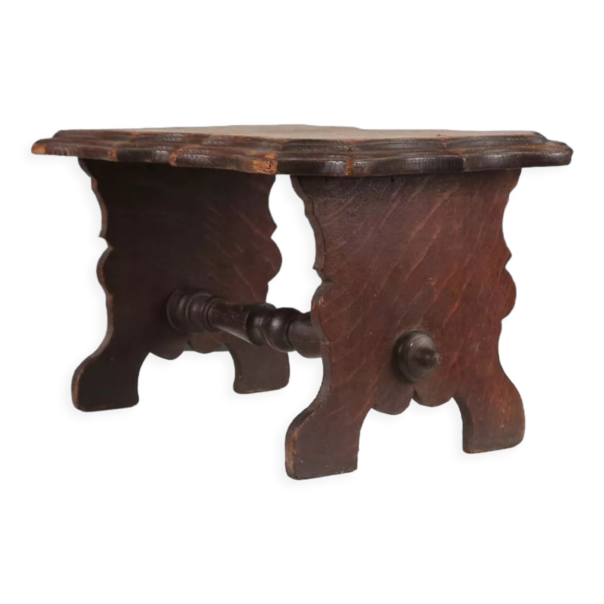 Wooden Rustic Stool, 1880s