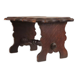 Wooden Rustic Stool, 1880s
