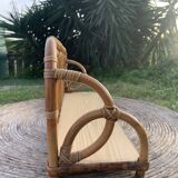 Vintage rattan shelf
