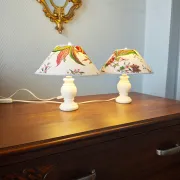 Pair of vintage alabaster lamps