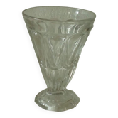 Vase a violettes en verre taille charles x
