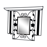 Coat rack in wrought iron art deco