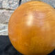 Pied de lampe boule bois massif années 80
