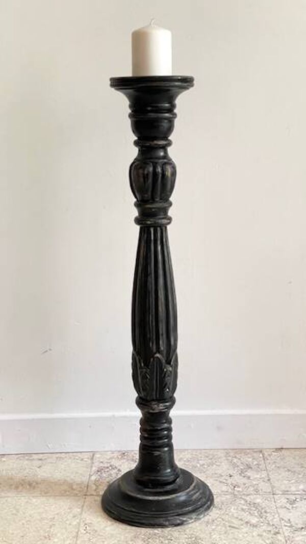 BOUGEOIR Pique-Cierge 65cm Chêne massif