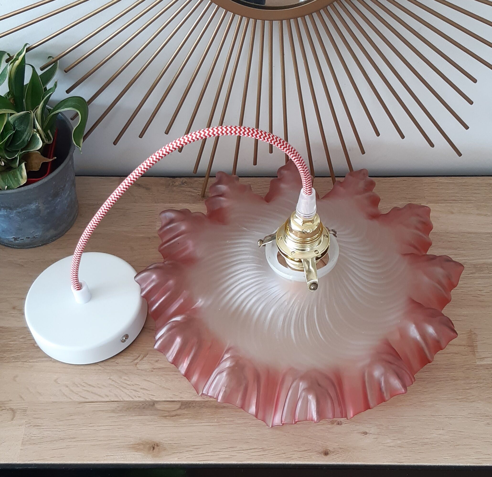 Pink vintage suspension