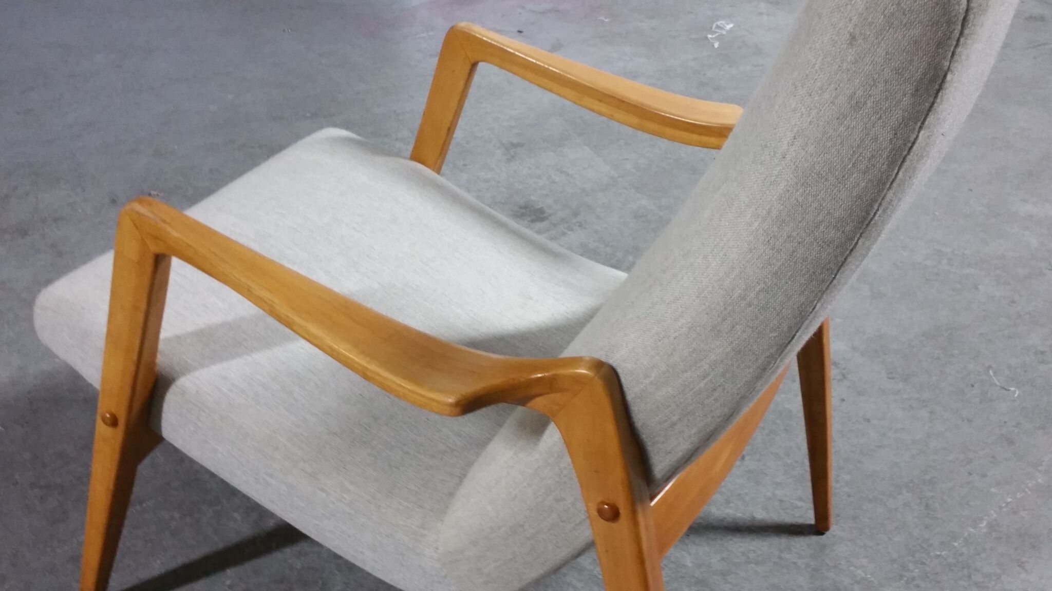 Scandinavian armchair danish feet years 50 compass
