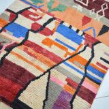 Multicolored moroccan berber carpet 200 x 147cm