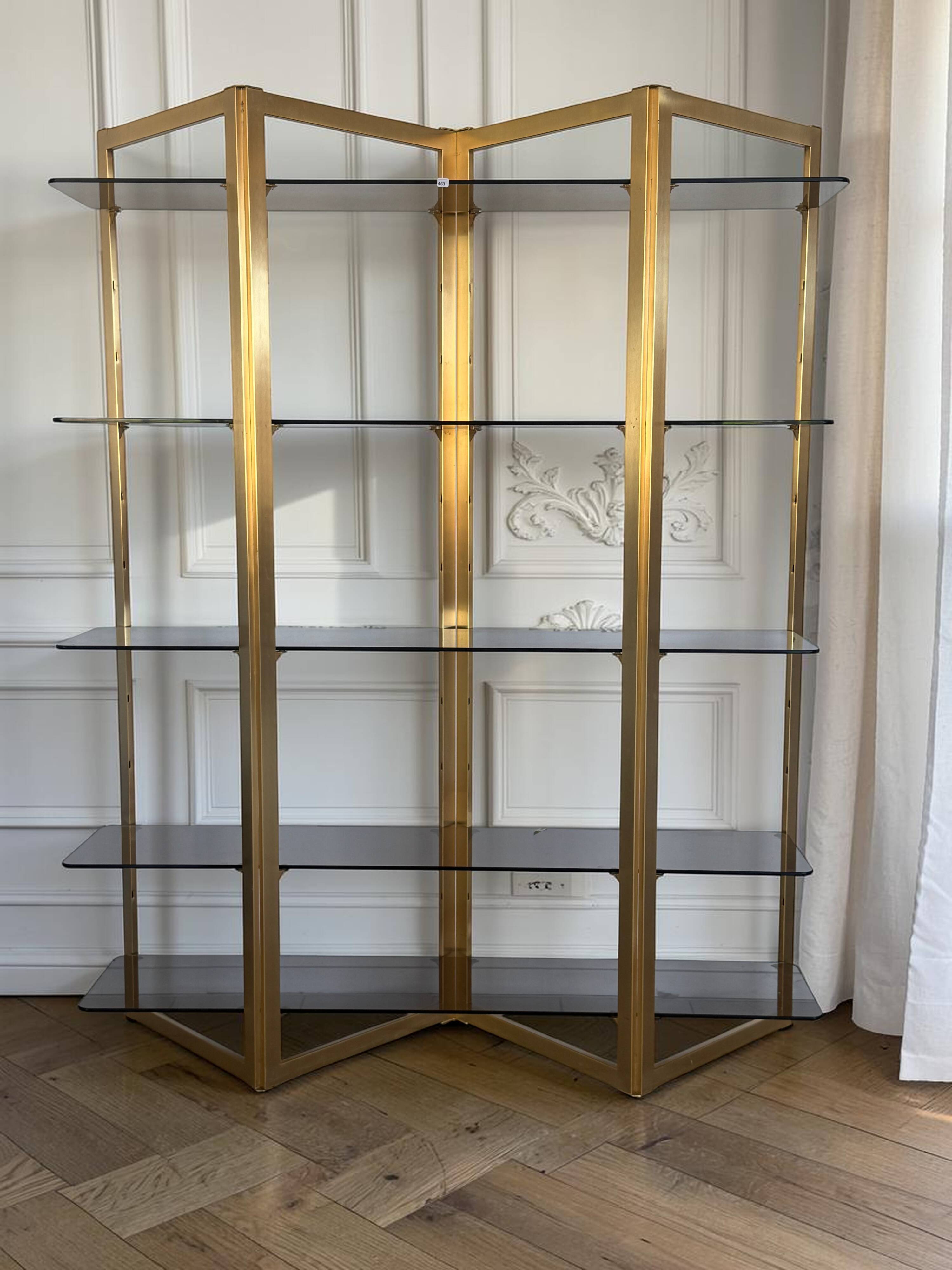 1970s "ARTELANO" SHELF FOR ROCHE BOBOIS IN THE FORM OF A SCREEN
