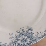 Round serving dish in iron earth