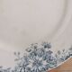 Round serving dish in iron earth