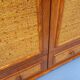 Vintage woven rattan and wood armoire by Maugrion for Roche-Bobois.