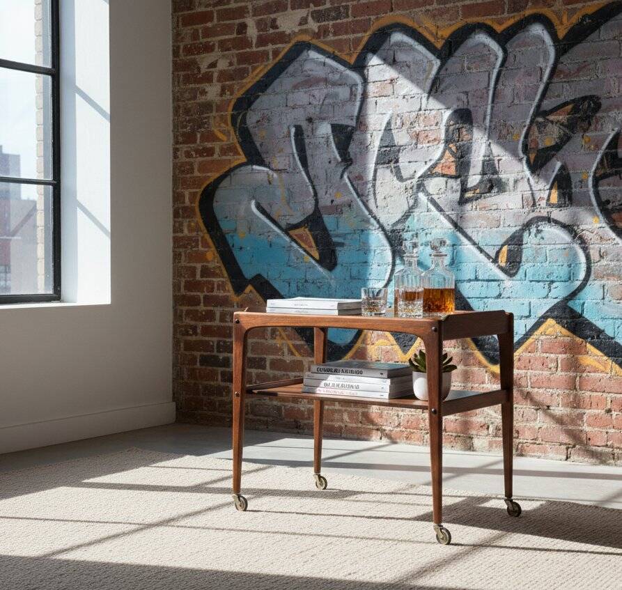 Bar Cart in Rosewood by Edmund Brouer, Denmark, 1970s