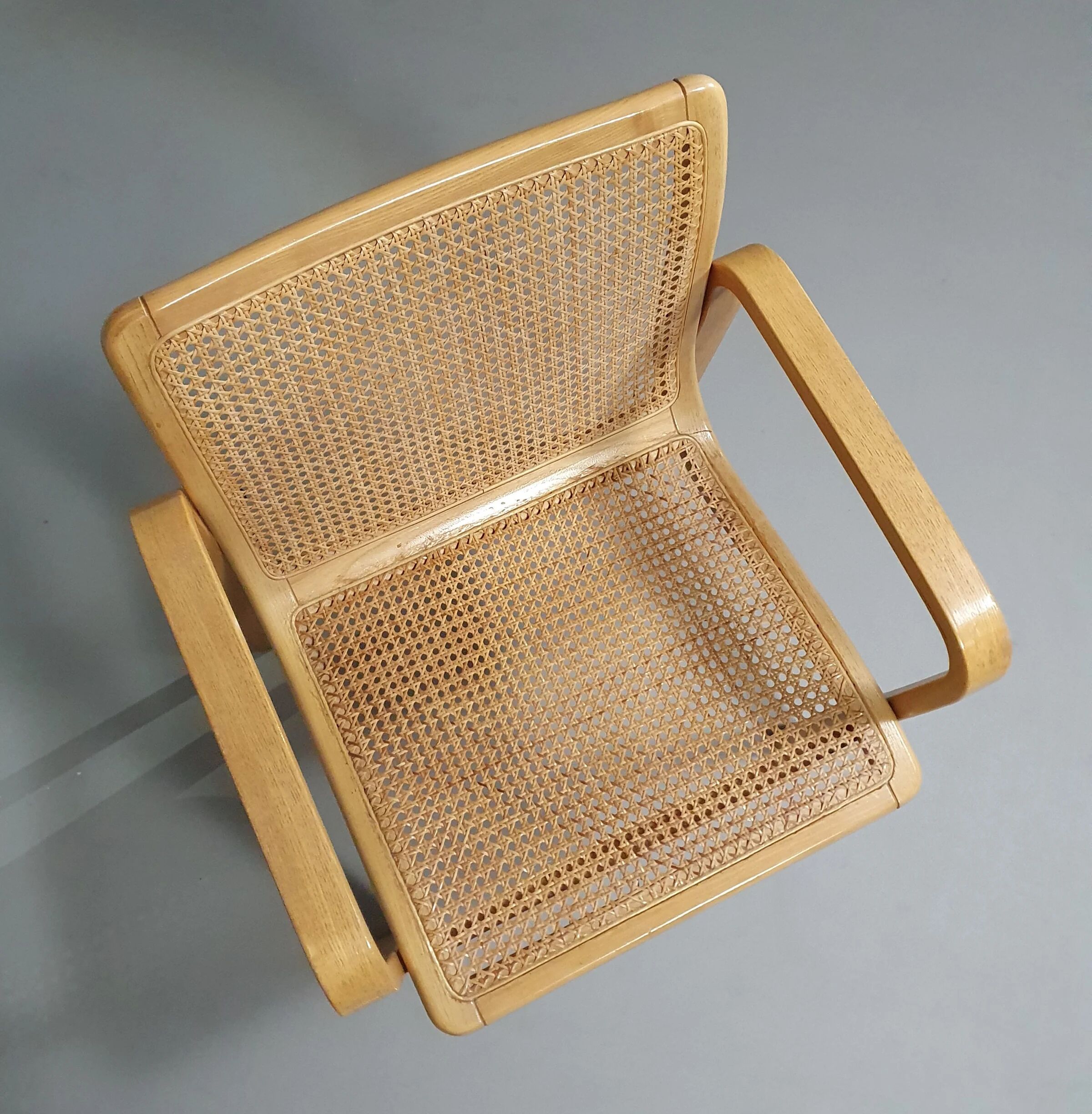 Beech wood and webbing side chair by Olivo Pietro, Italy, 1970s