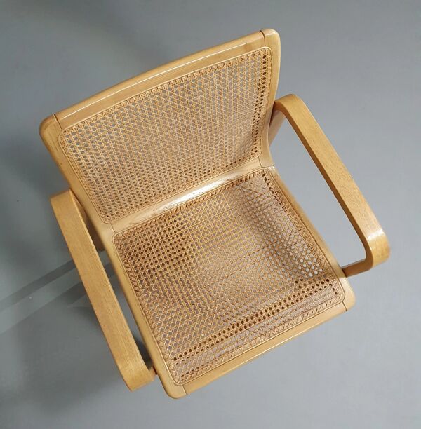 Chaise d'appoint en bois de hêtre et sangles par Olivo Pietro, Italie, années 1970