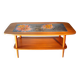 Ceramic and teak coffee table, Scandinavian design from the 60s