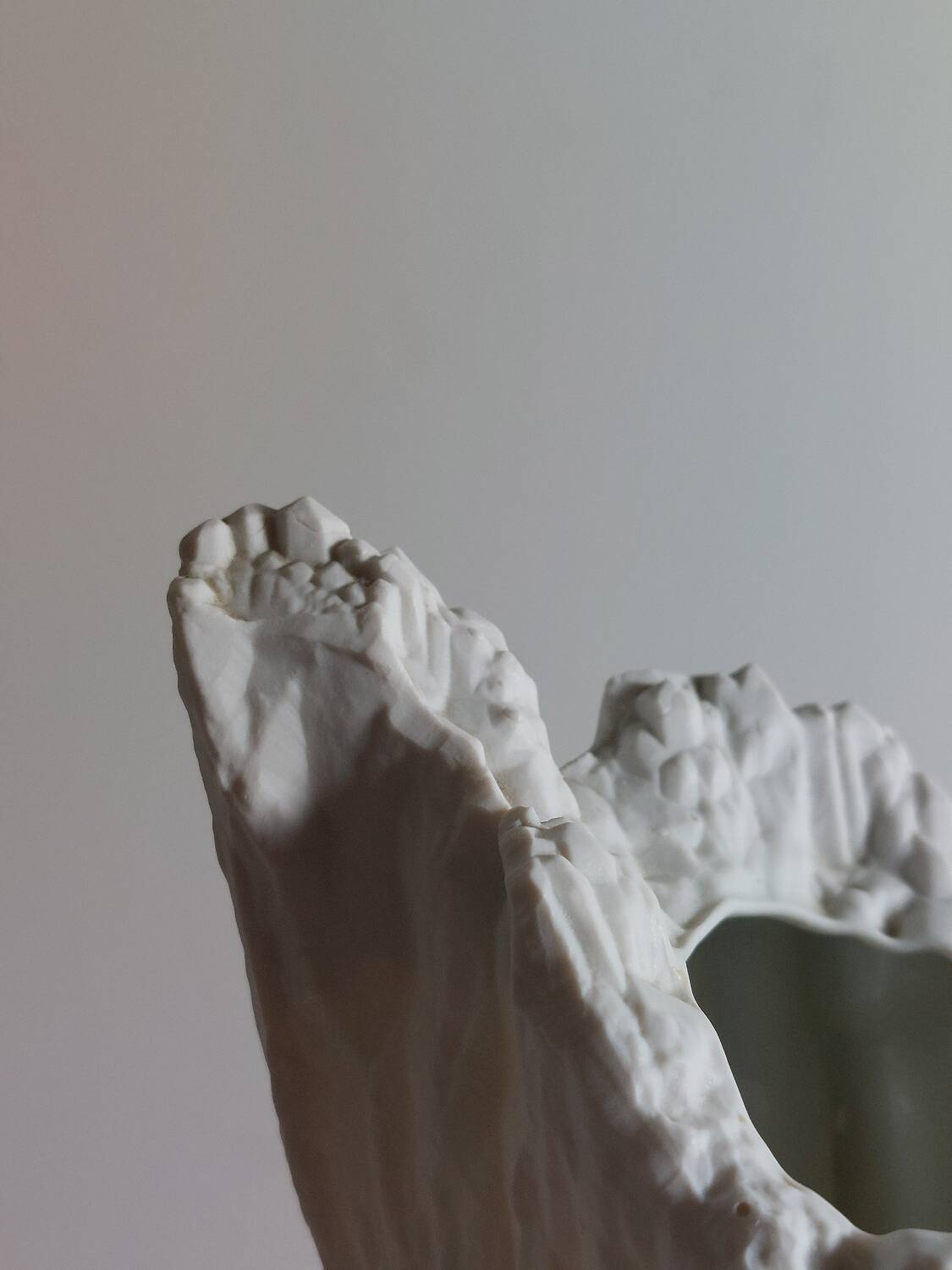 Biscuit porcelain vase, mid-20th century