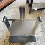 Art deco coffee table in wood and glass