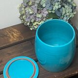 Turquoise blue ceramic candy box