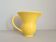 Modernist yellow ceramic pitcher / handmade / vintage / France / 1960s / mid-century / 20th century