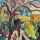 Paul Senac Oil on canvas Bathers old painting