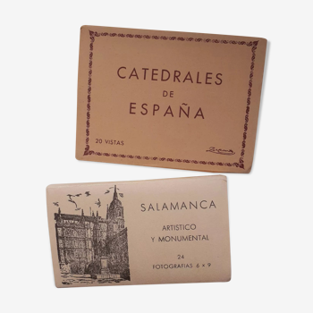 Lot de deux pochettes de petites photos anciennes Espagne